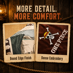 Luffy Blanket β AI-generated product image, fabric close-up